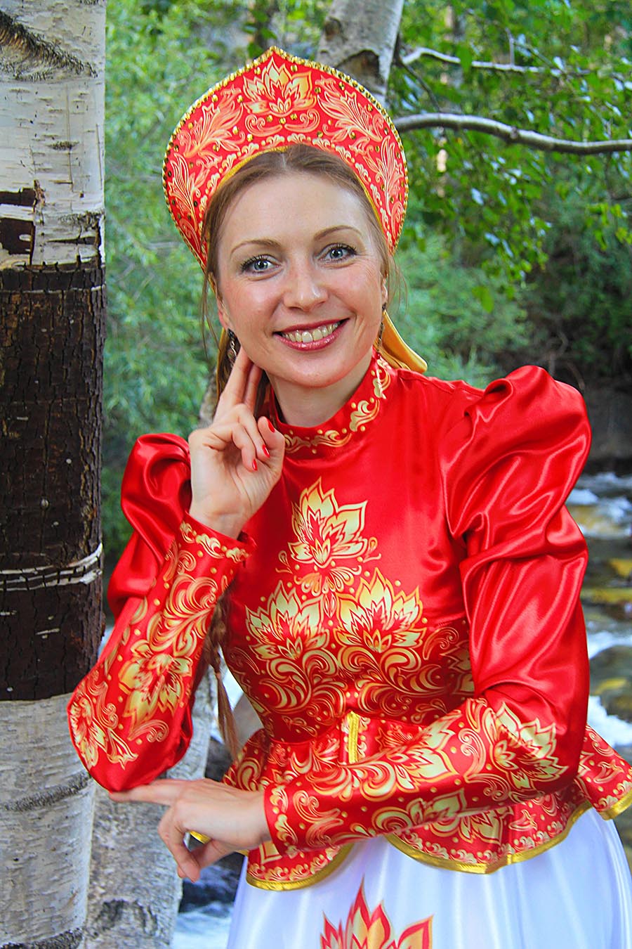 Women in Slavic costumes in Lusaka